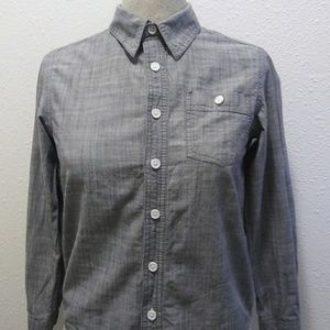 Cherokee gray button down long sleeve